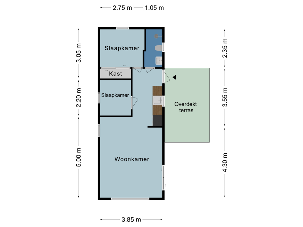 Bekijk plattegrond van Chalet No. 74 van Akerstraat 153-74