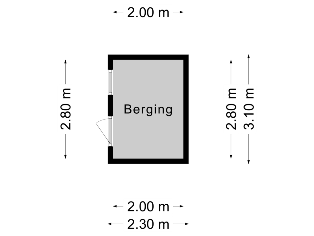 Bekijk plattegrond van Berging van Akerstraat 153-74