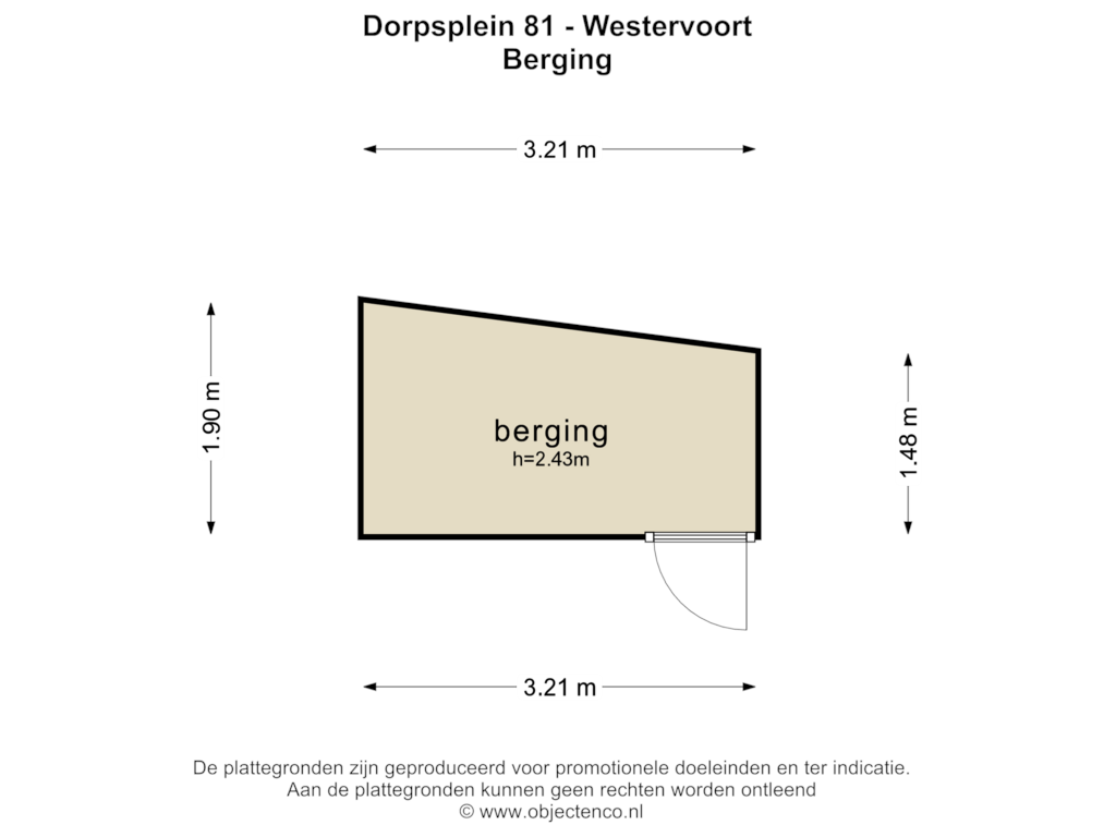 View floorplan of BERGING of Dorpsplein 81