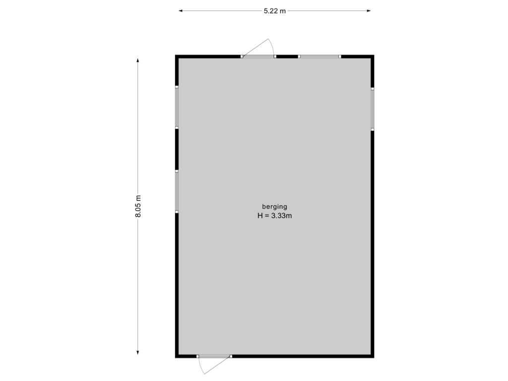 View floorplan of Berging of Drogteropslagen 8