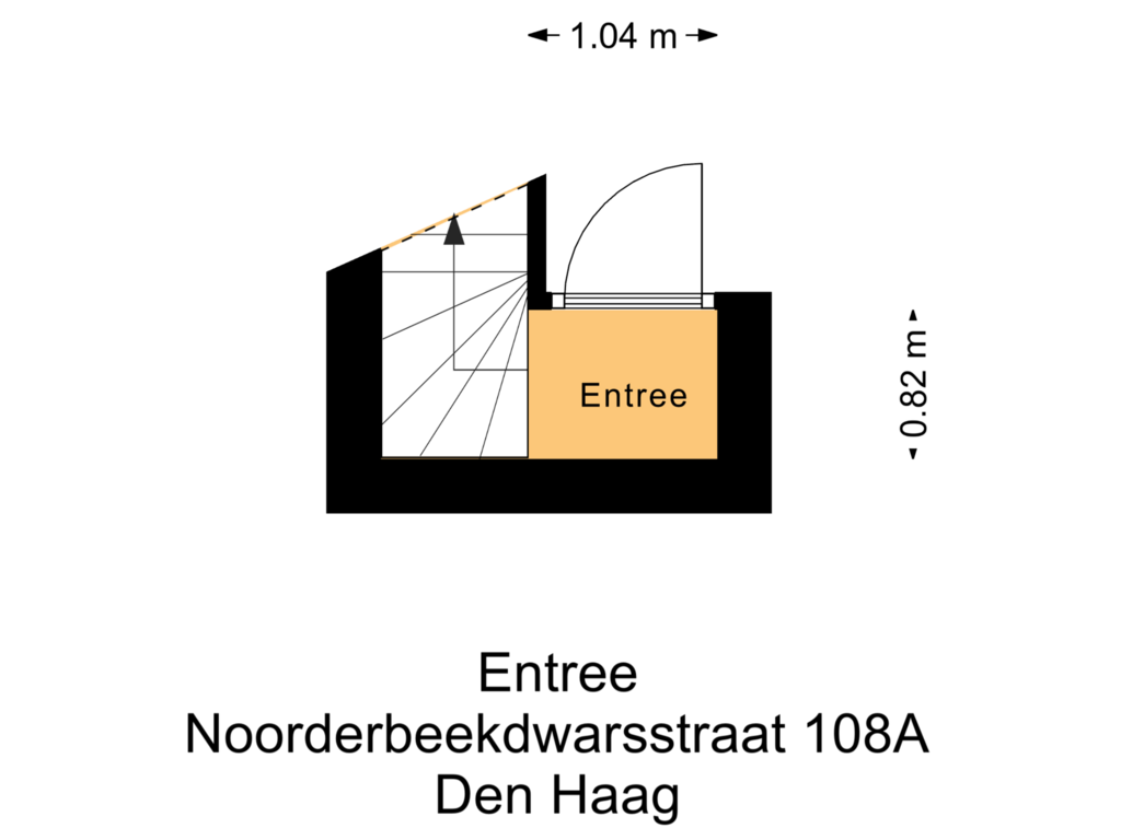 Bekijk plattegrond van Entree van Noorderbeekdwarsstraat 108-A