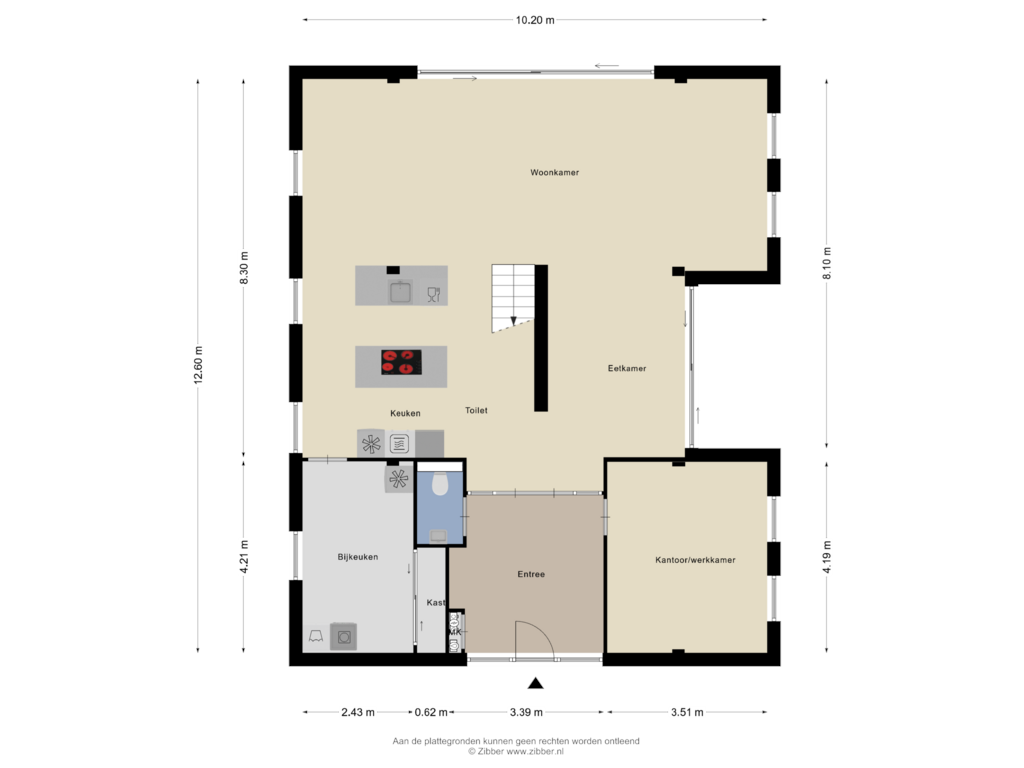 Bekijk plattegrond van Begane Grond van Bentelosestraat 83