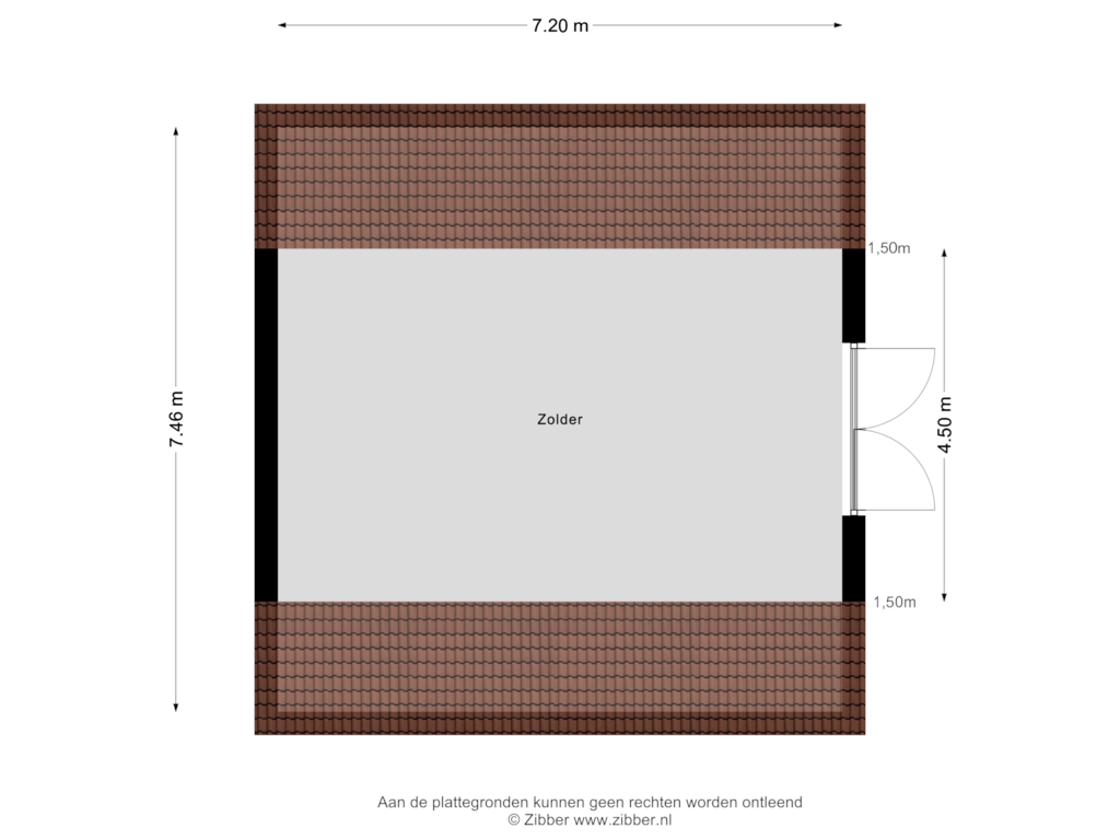 Bekijk plattegrond van Zolder van Bentelosestraat 83