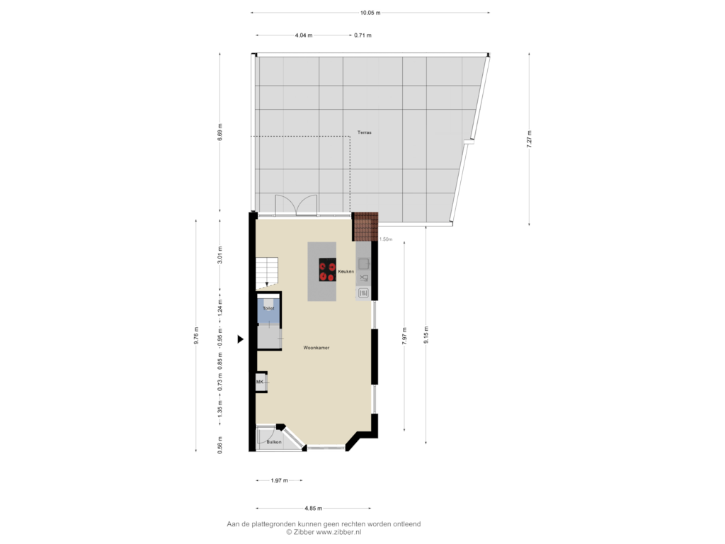 Bekijk plattegrond van Eerste Verdieping van Breelaan 33-A