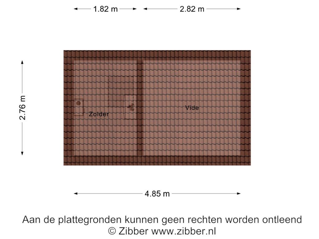 Bekijk plattegrond van Zolder van Breelaan 33-A