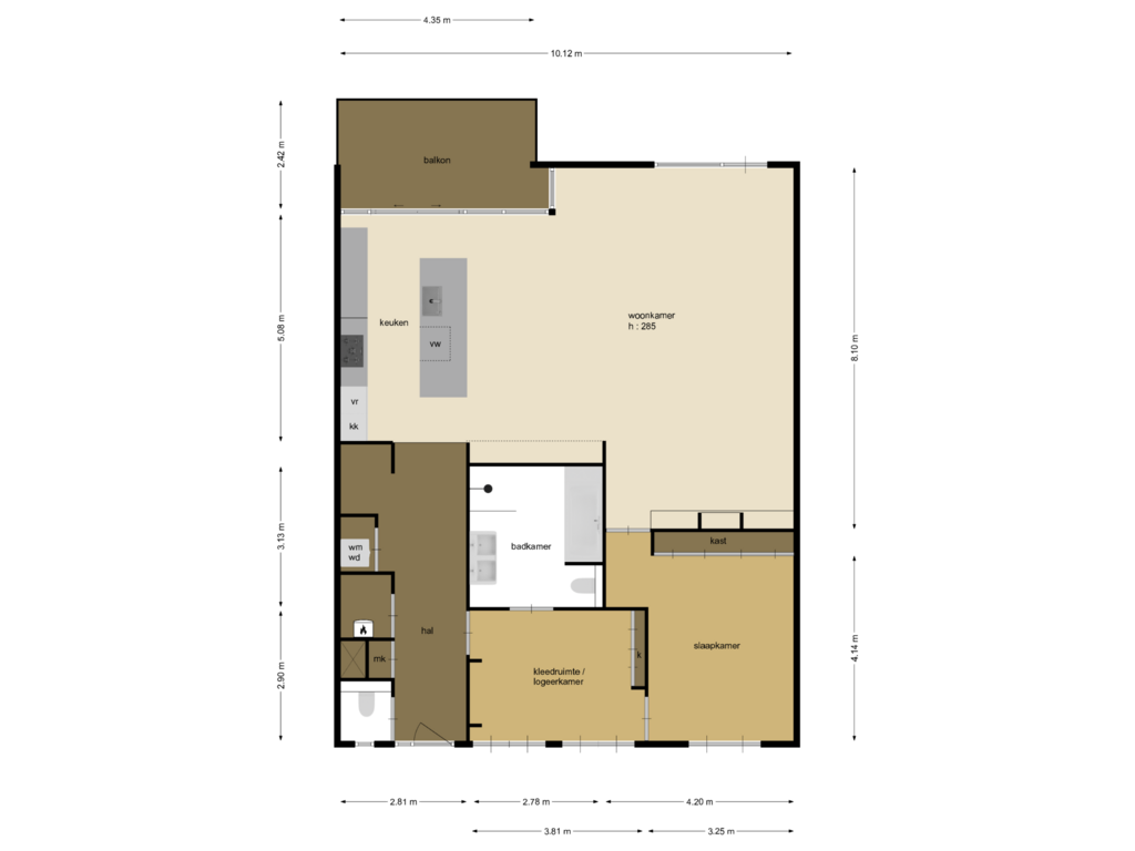 View floorplan of plattegrond of Catharinastraat 99-C3