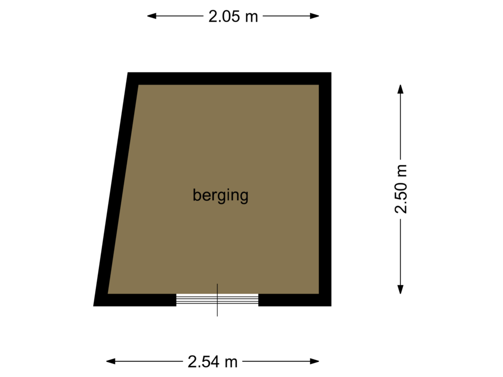 View floorplan of berging of Catharinastraat 99-C3