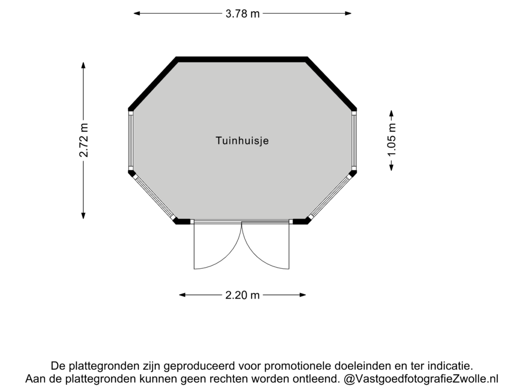 Bekijk plattegrond van Tuinhuisje van Weteringpark 5