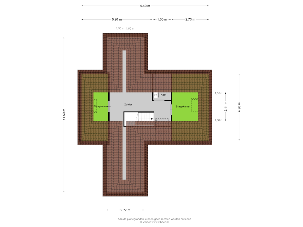 Bekijk plattegrond van Tweede Verdieping van Getijdelant 13