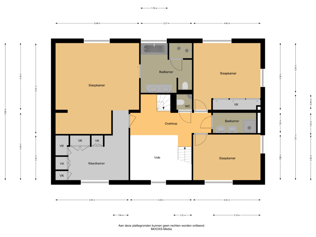 Bekijk plattegrond van 1e Verdieping van Romeinseweg 1