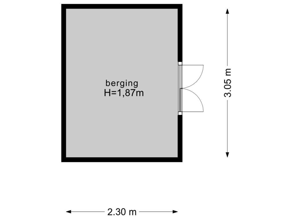 Bekijk plattegrond van Berging van Kogerpolder 7