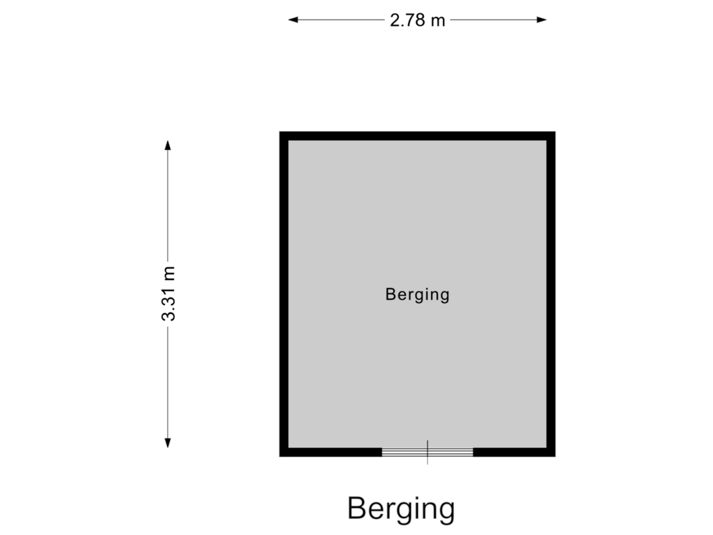 Bekijk plattegrond van Berging van Vriezenveenseweg 25