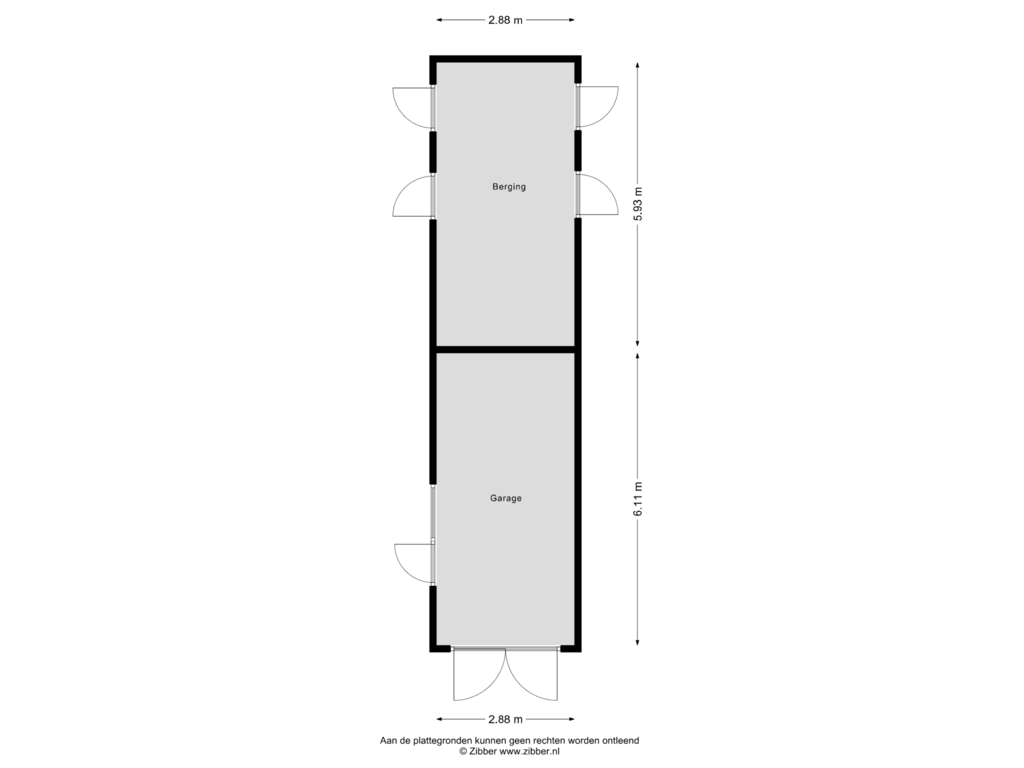 Bekijk plattegrond van Berging van Dalenk 26