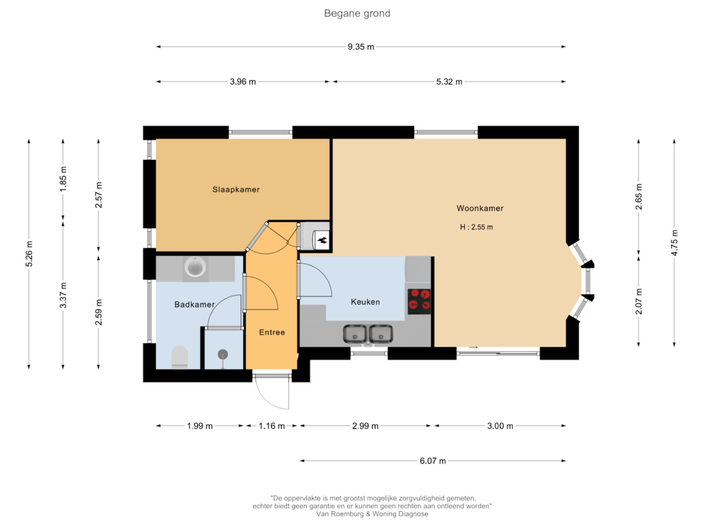 View floorplan of Begane grond of Eilandseweg 32-C225