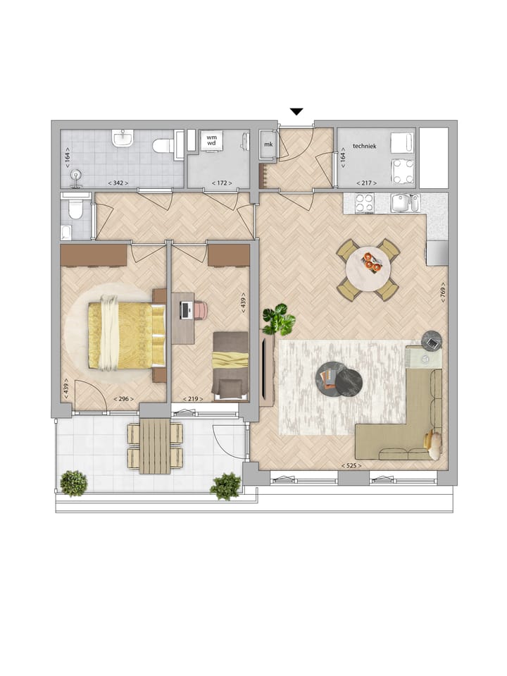 Photo 8 of 3-kamer appartement (Bouwnr. 102)