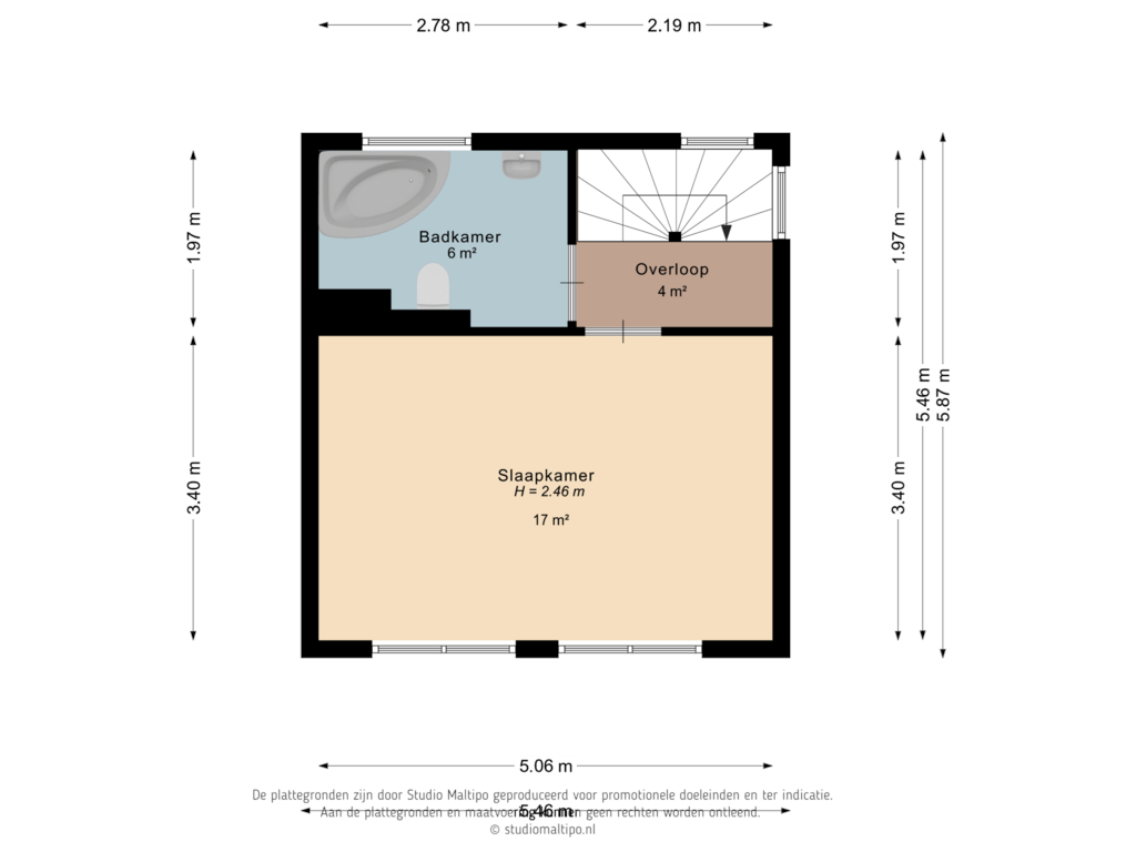 Bekijk plattegrond van Eerste verdieping van Giddinghof 2