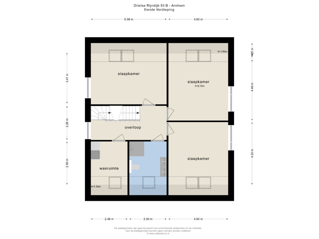 View floorplan of EERSTE VERDEPING of Drielse Rijndijk 93-B