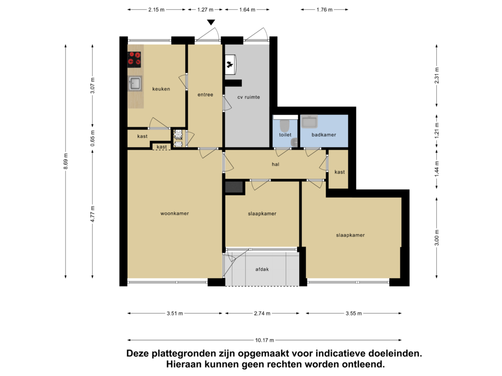 Bekijk plattegrond van Appartement van van Wassenaersheuvel 128