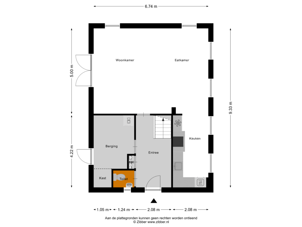 Bekijk plattegrond van Begane Grond van Muidenweg 197