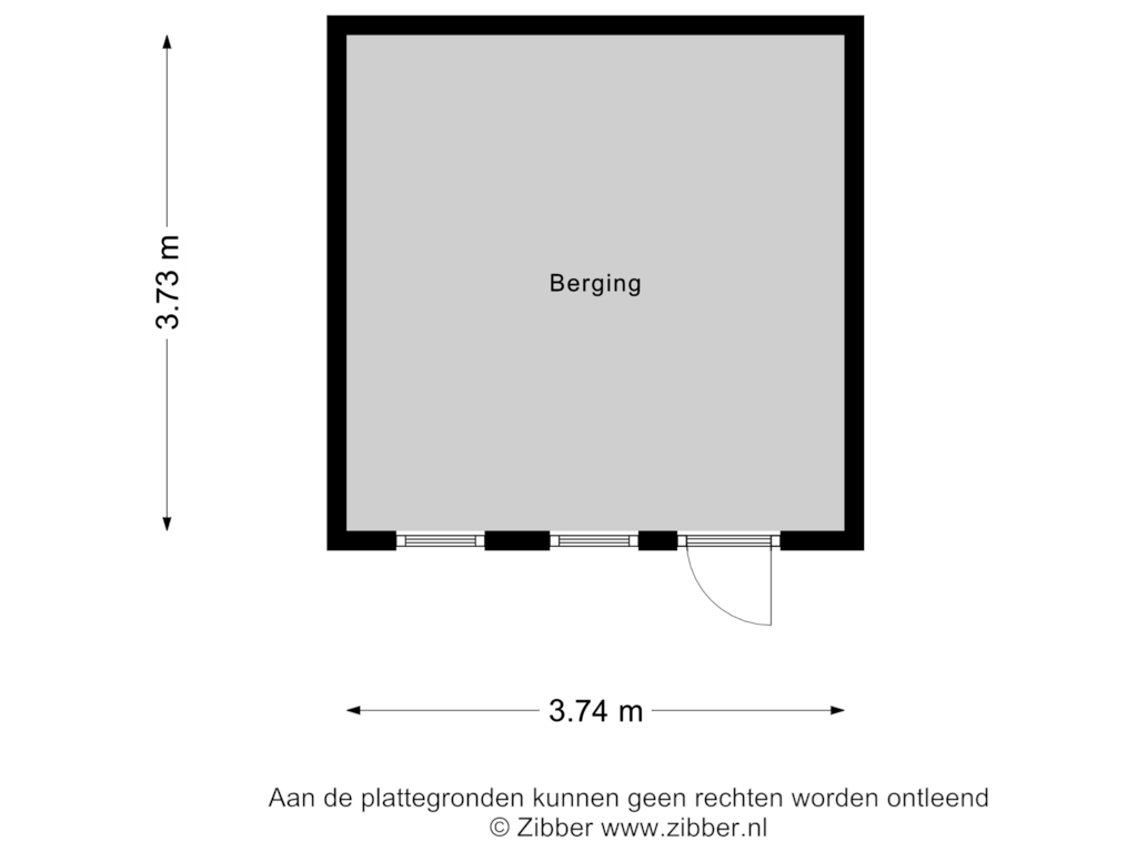 Bekijk plattegrond van Berging van Muidenweg 197