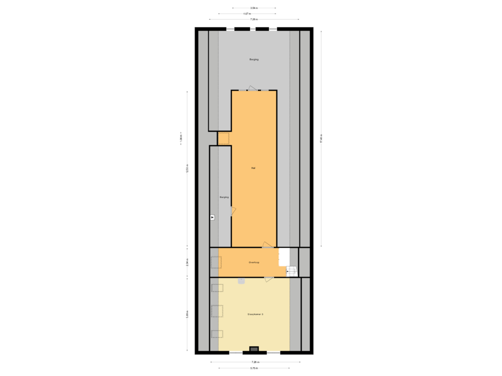 Bekijk plattegrond van Eerste verdieping van Kampweg 1