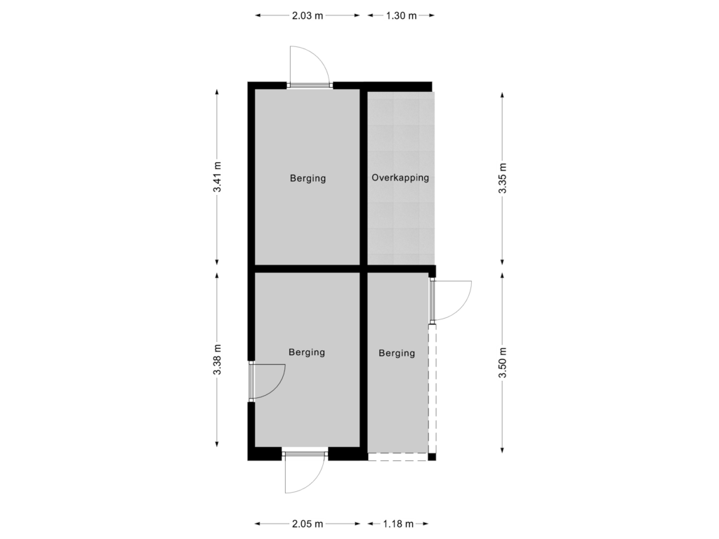 Bekijk plattegrond van Berging 1 van Kampweg 1