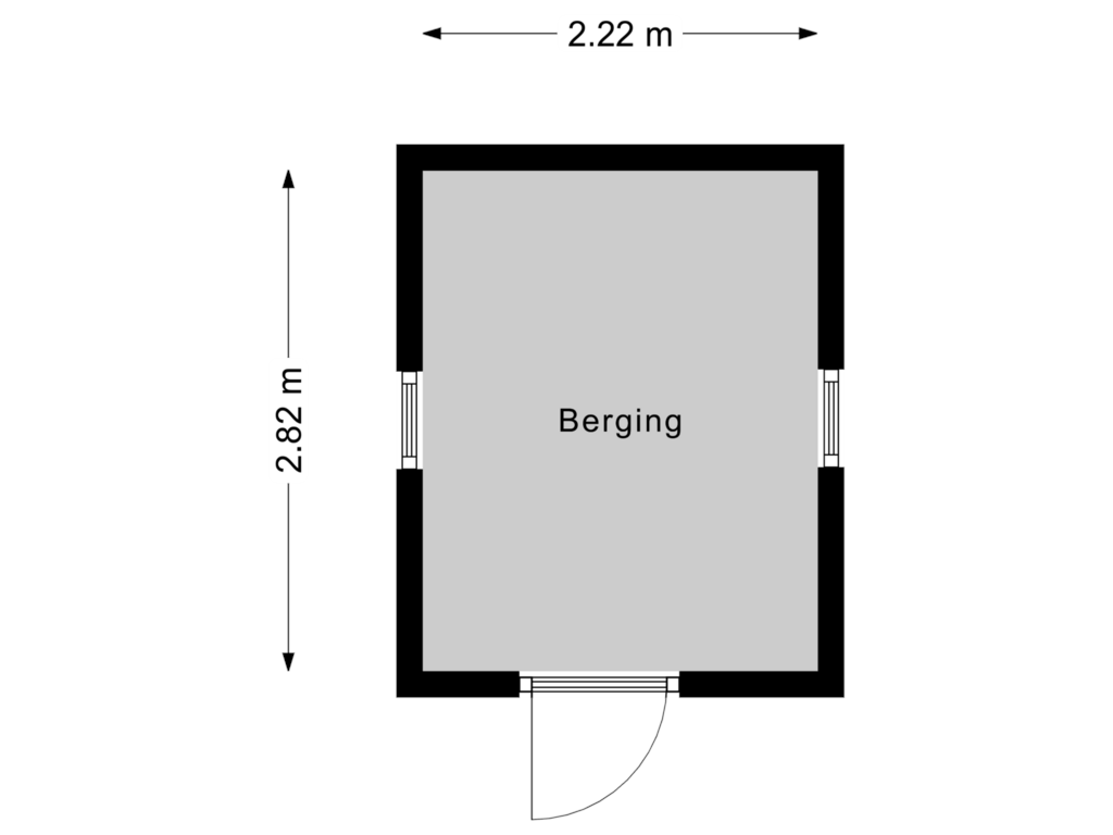 Bekijk plattegrond van Berging 2 van Kampweg 1