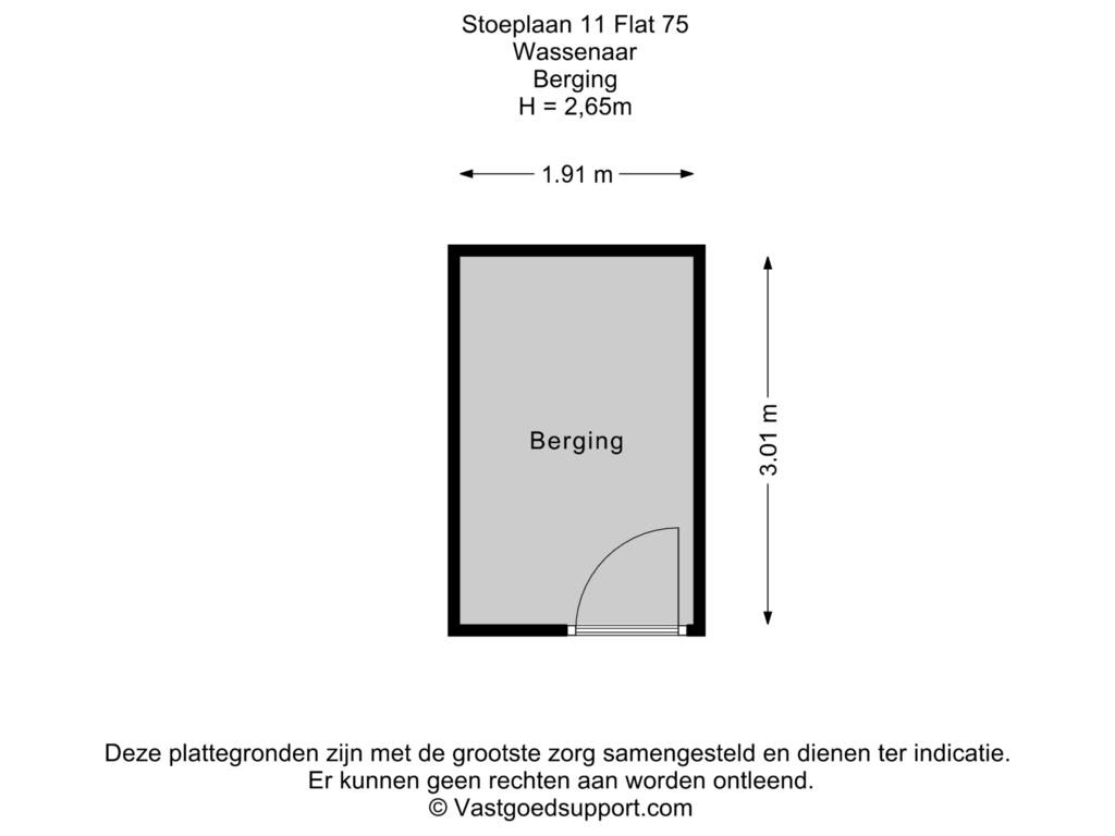 Bekijk plattegrond van Berging van Stoeplaan 11-F75