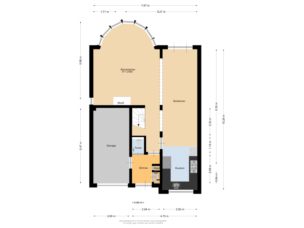 Bekijk plattegrond van Begane grond van Linge 42