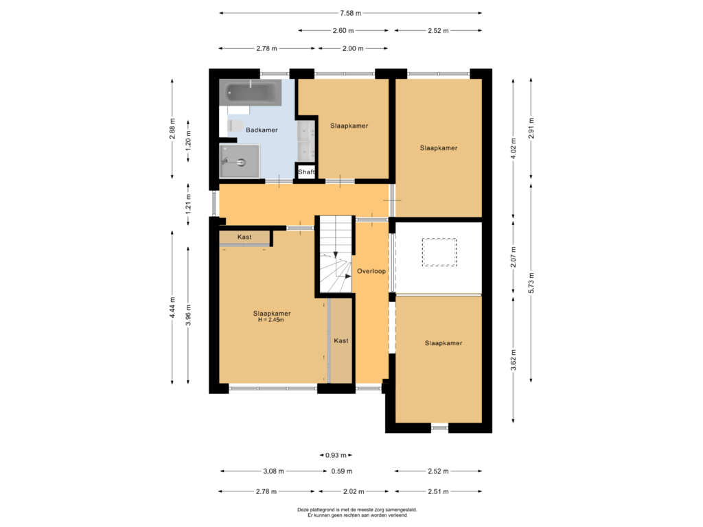 Bekijk plattegrond van Eerste verdieping van Linge 42