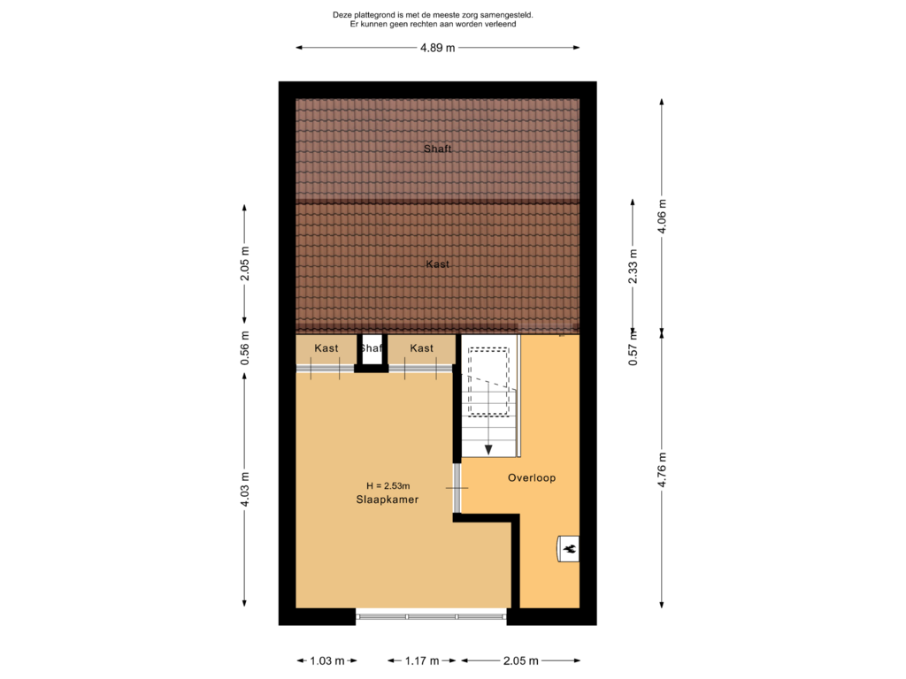 Bekijk plattegrond van Tweede verdieping van Linge 42