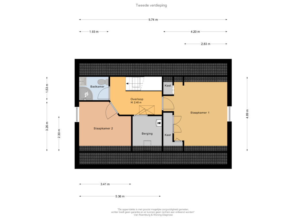 Bekijk plattegrond van Tweede verdieping van Midden Duin en Daalseweg 3