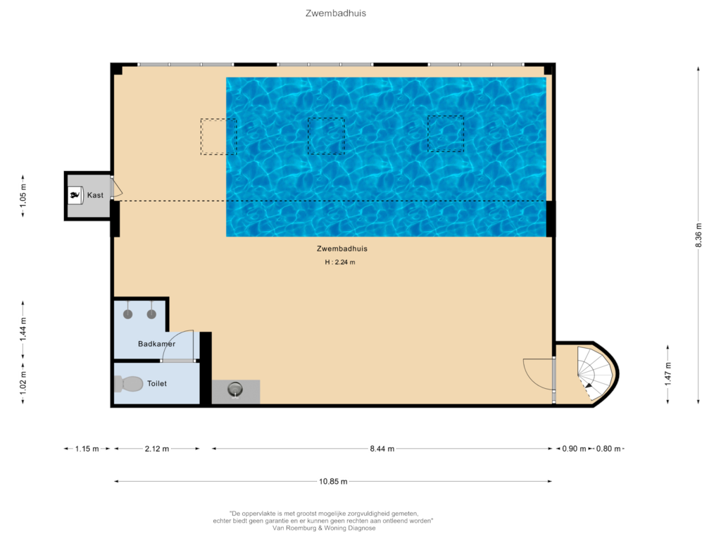 Bekijk plattegrond van Zwembadhuis van Midden Duin en Daalseweg 3