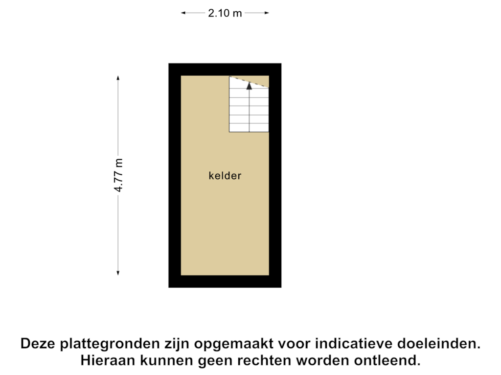 View floorplan of kelder of Kerkstraat 64