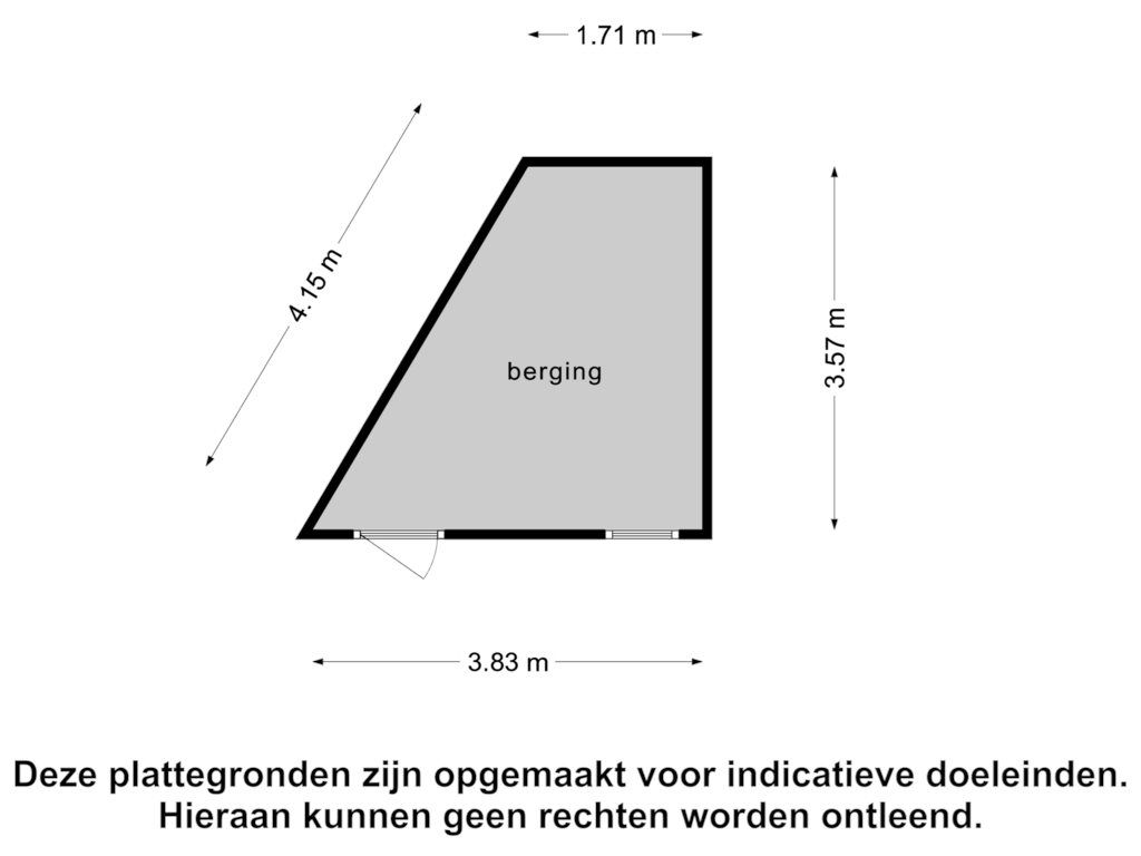 View floorplan of berging of Kerkstraat 64