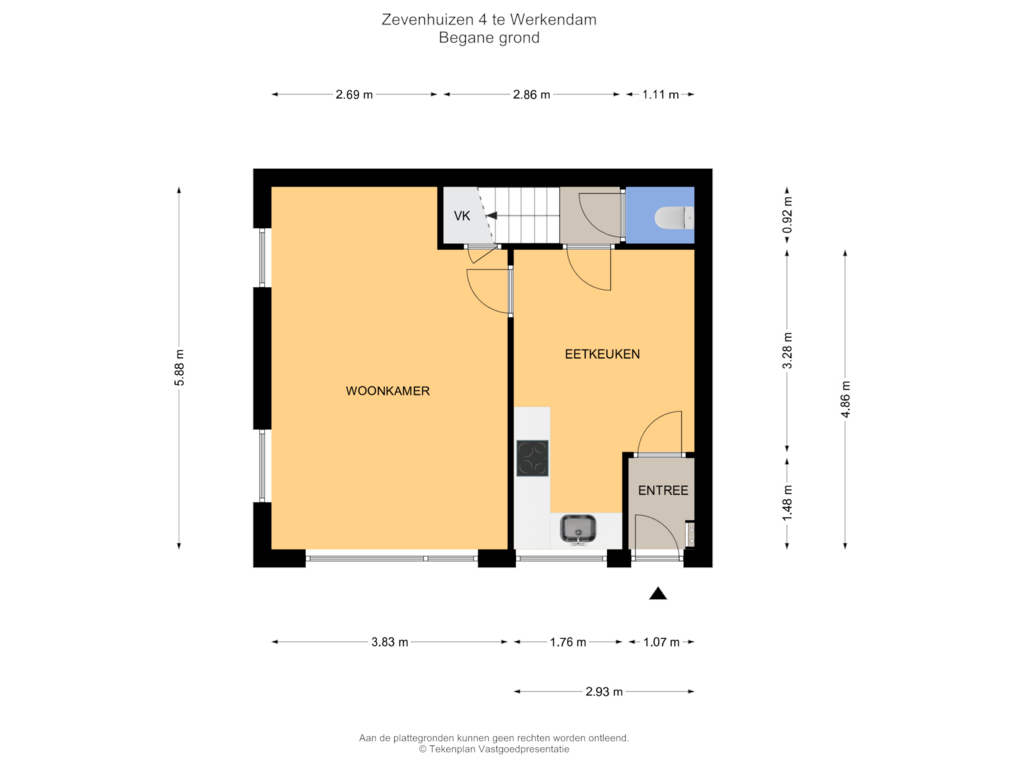 Bekijk plattegrond van Begane grond van Zevenhuizen 4