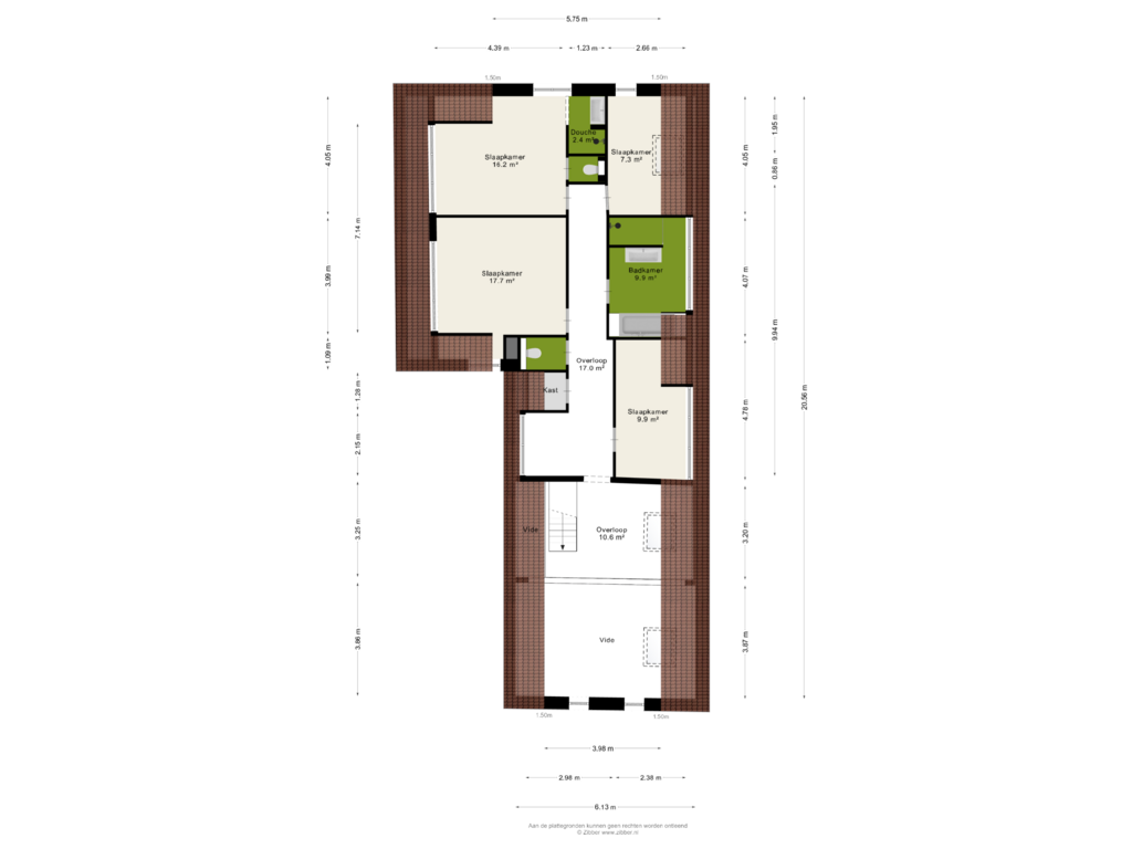 View floorplan of Eerste verdieping of Scheidingsweg 2