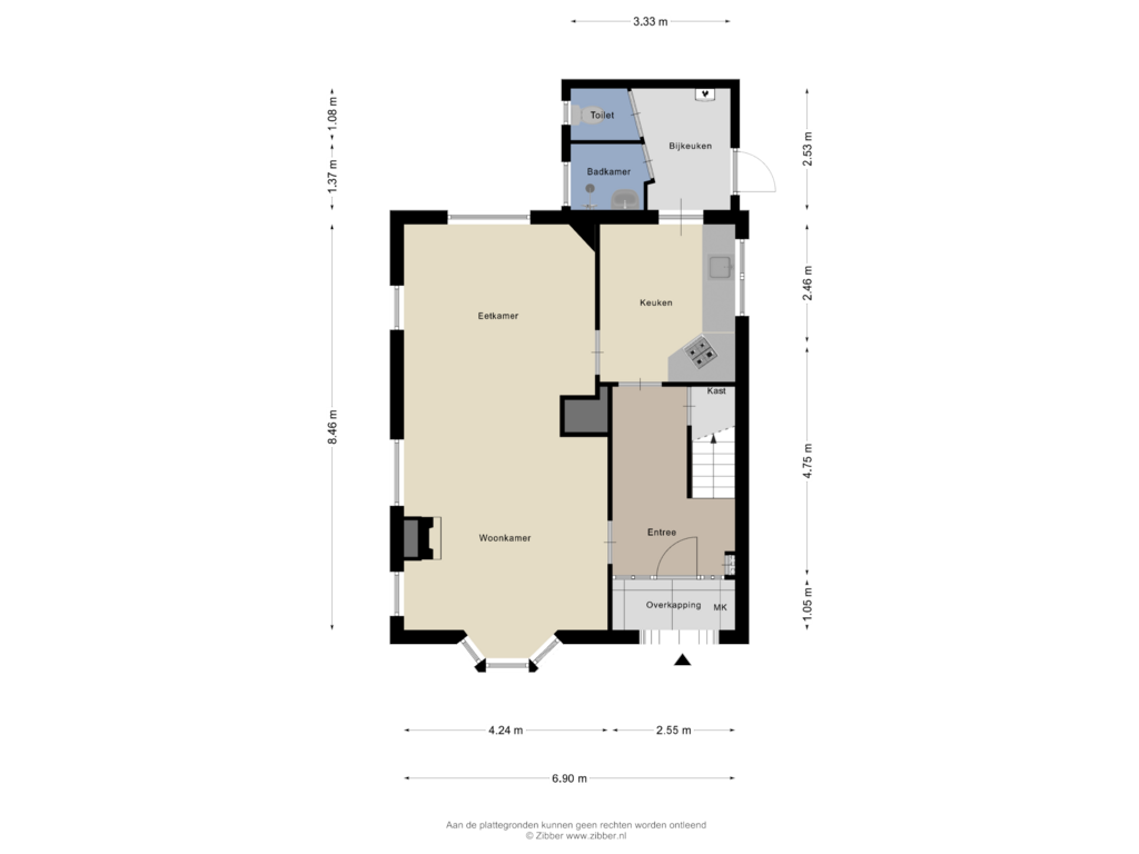 View floorplan of Begane Grond of Burghseweg 50