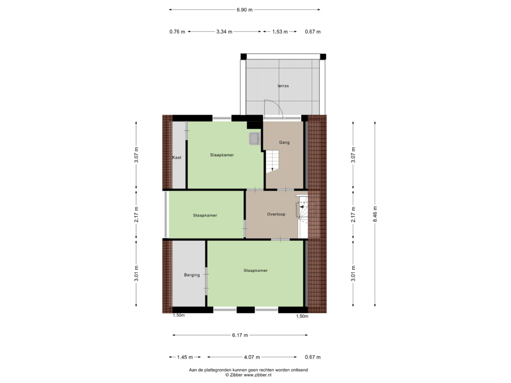 View floorplan of Eerste Verdieping of Burghseweg 50