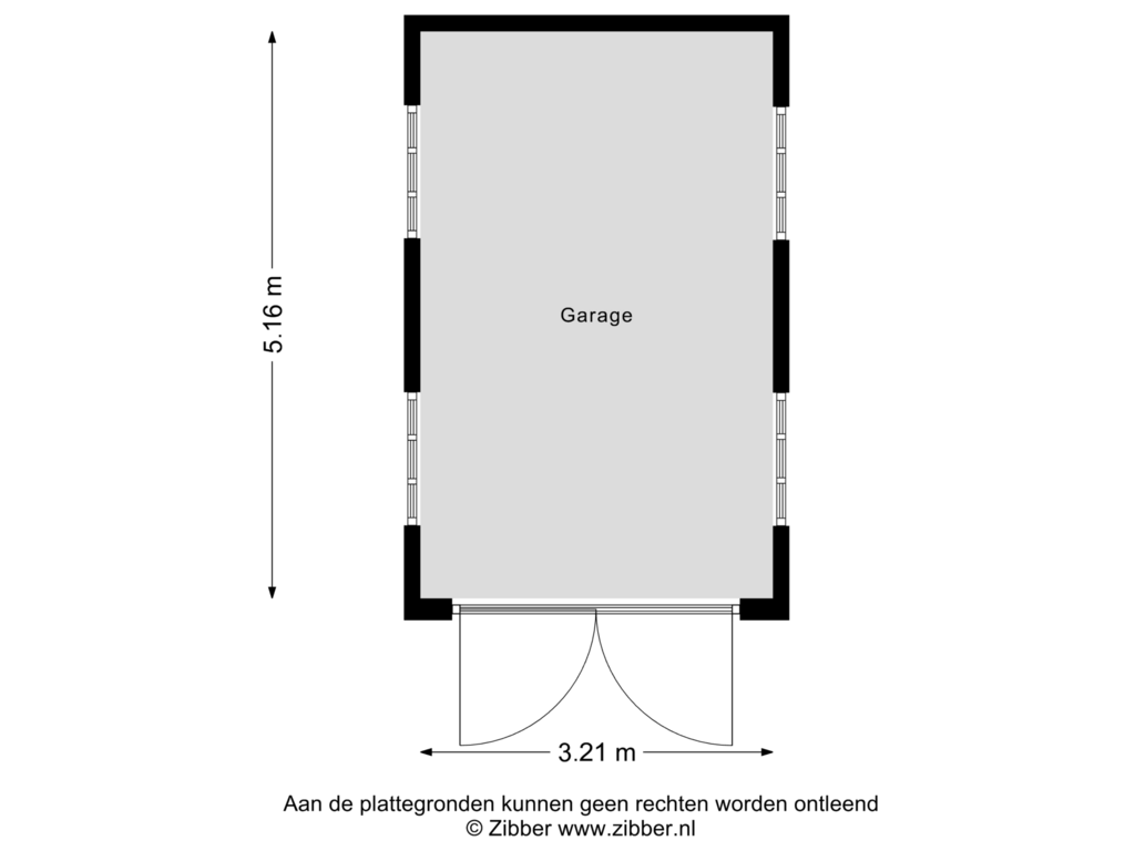 View floorplan of Garage of Burghseweg 50