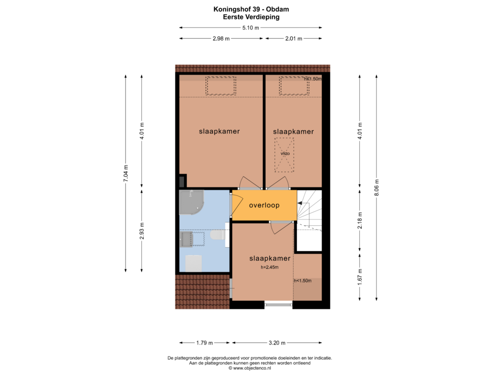 Bekijk plattegrond van Eerste Verdieping van Koningshof 39