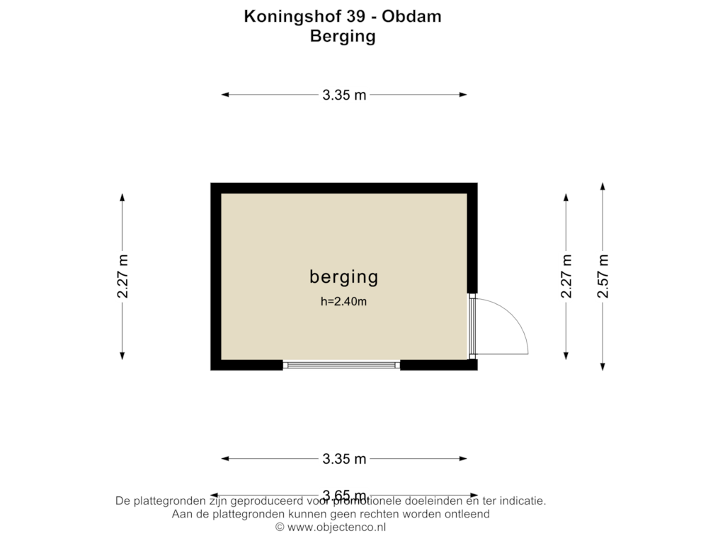 Bekijk plattegrond van Berging van Koningshof 39