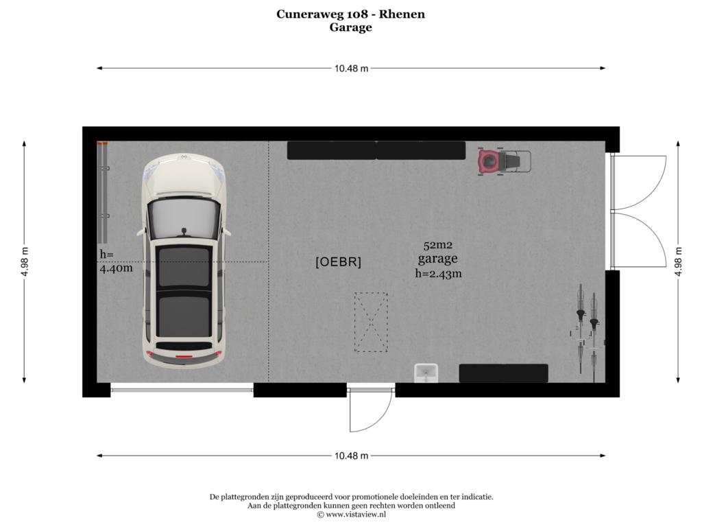 View floorplan of GARAGE of Cuneraweg 108