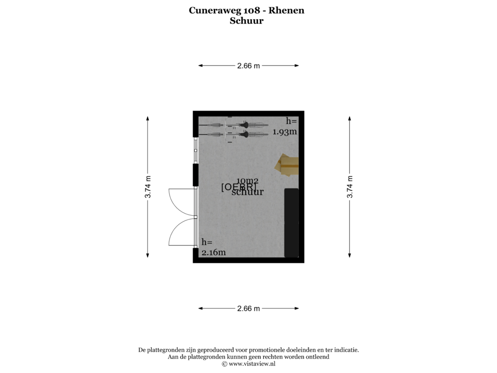 View floorplan of SCHUUR of Cuneraweg 108