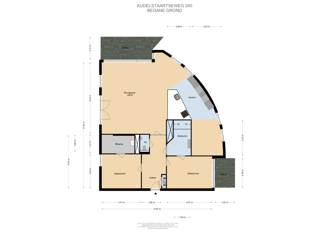 Bekijk plattegrond van Begane grond van Kudelstaartseweg 260