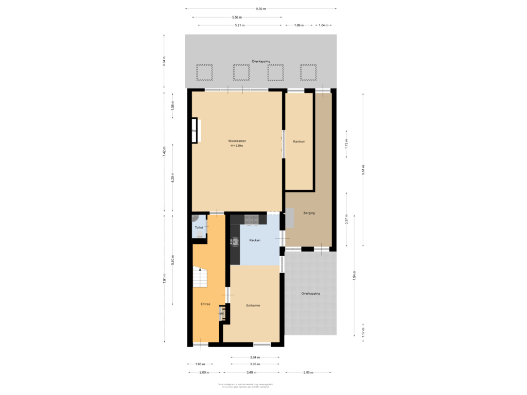 Bekijk plattegrond van Begane grond van Doctor van Beurdenstraat 41