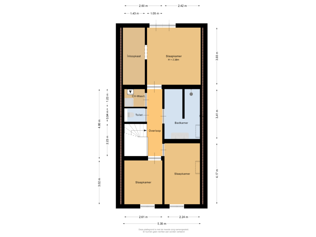 Bekijk plattegrond van  Eerste verdieping van Doctor van Beurdenstraat 41