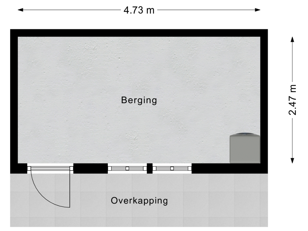 Bekijk plattegrond van Berging van van Riebeeckstraat 3