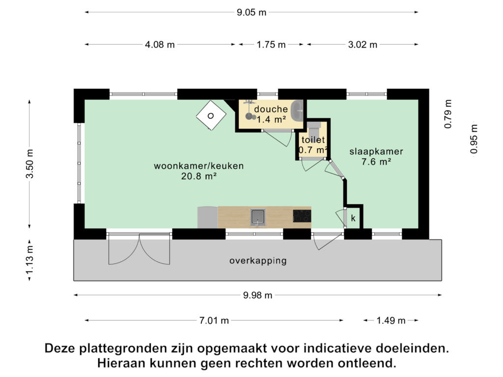 Bekijk plattegrond van Bijgebouw van Wollinghuizerweg 50