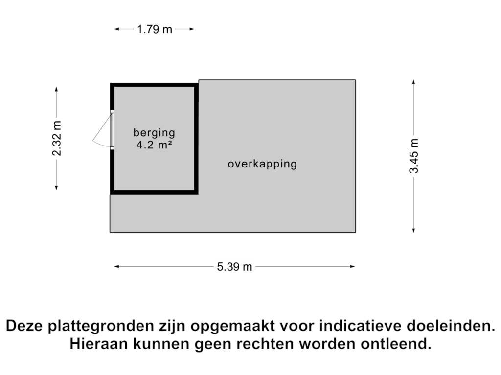 Bekijk plattegrond van Berging 2 van Wollinghuizerweg 50